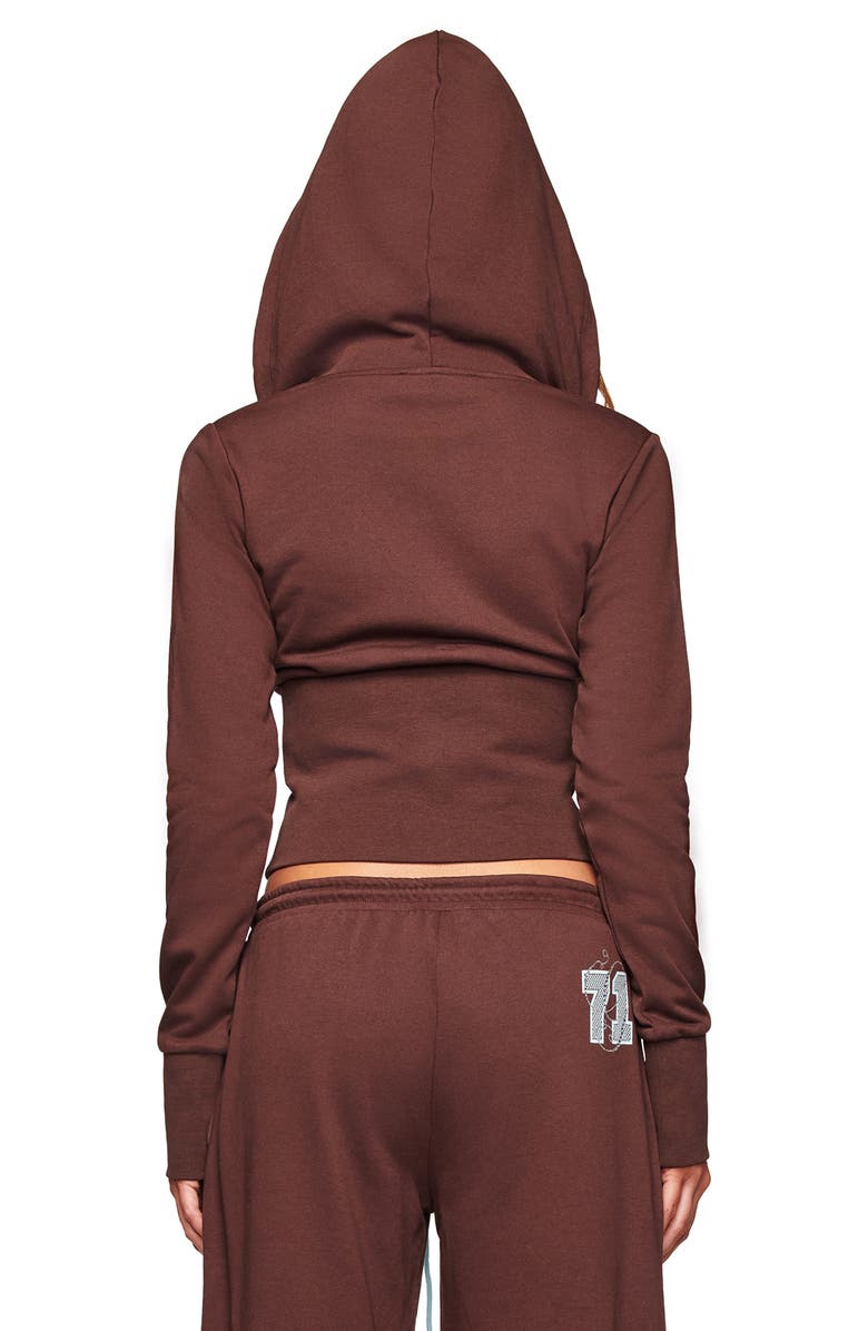 I.AM.GIA Arlo Front Zip Crop Hoodie, Alternate, color, Brown