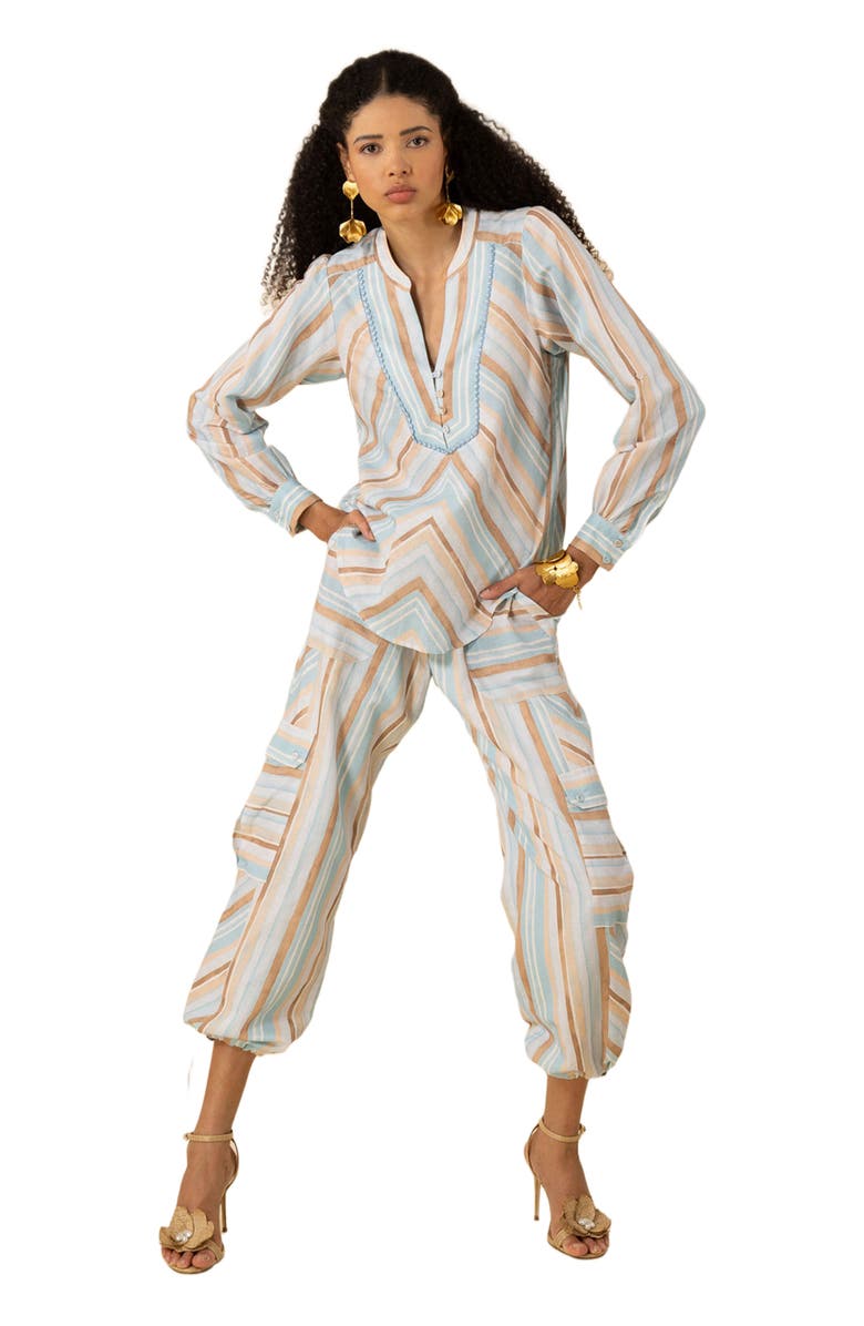 Hale Bob Karla Linen Top, Main, color, 