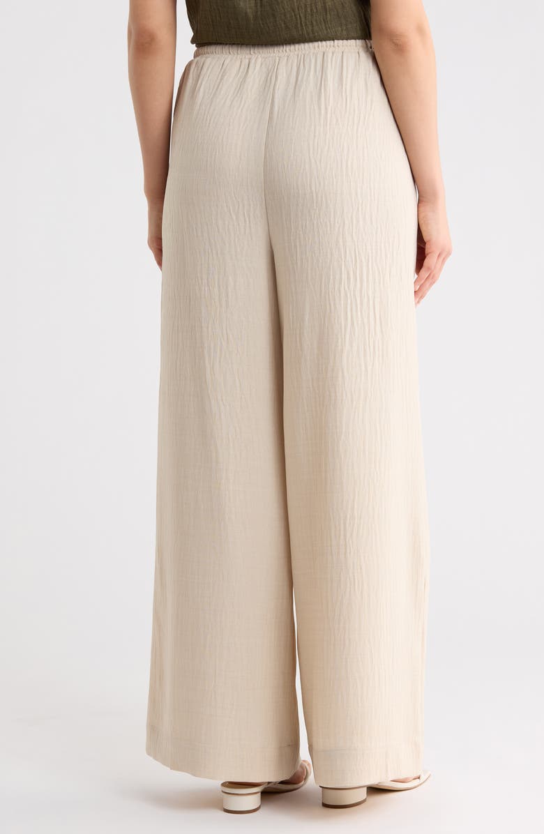 MAX STUDIO Woven Drawstring Pants, Alternate, color, Heather Oatmeal