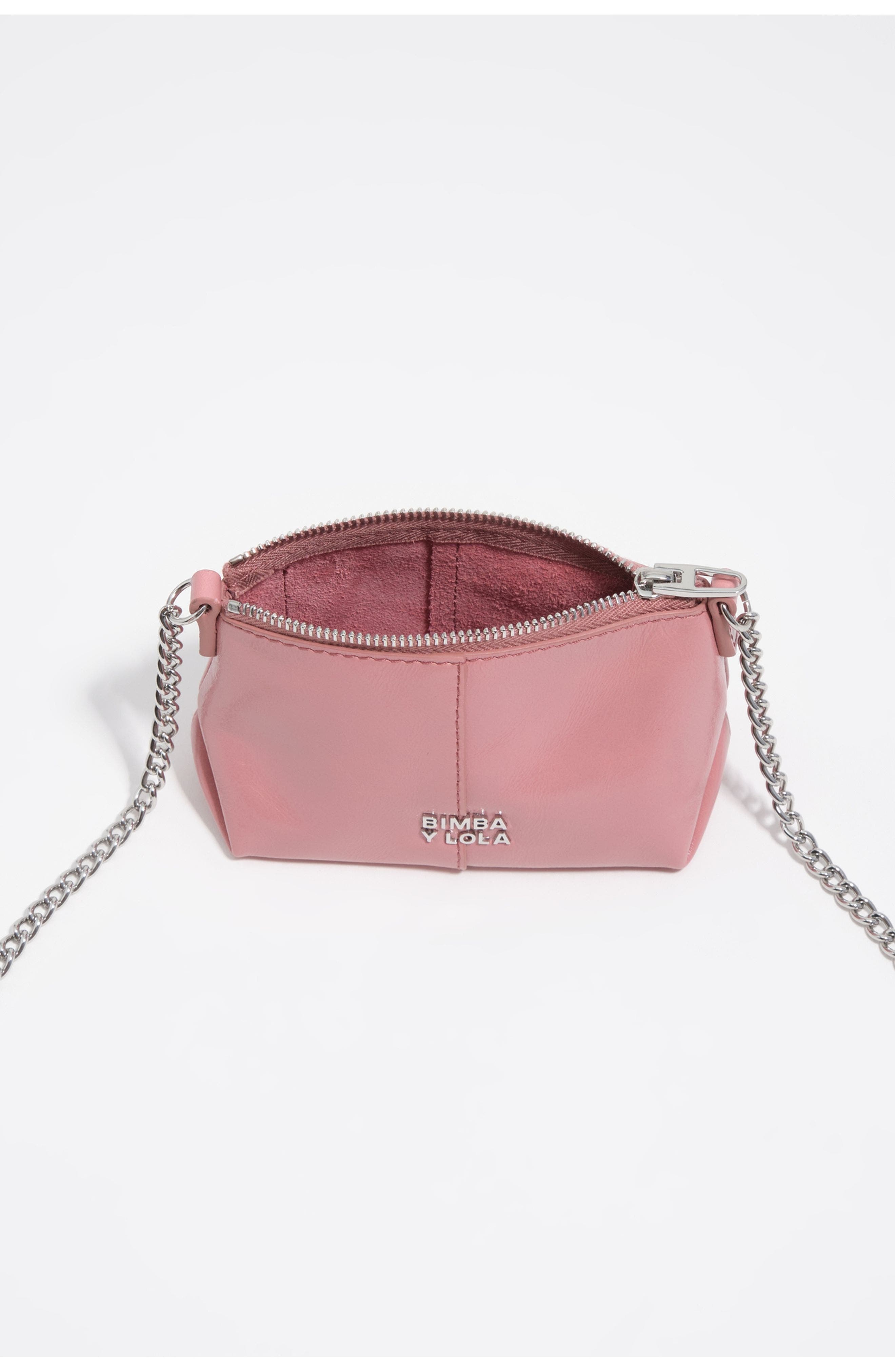 Bimba y Lola Micro Leather Crossbody Bag, Alternate, color, Pink