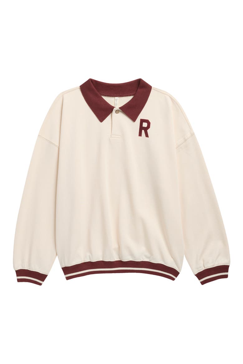 Kids' Collared Sweatshirt, Main, color, NATURAL