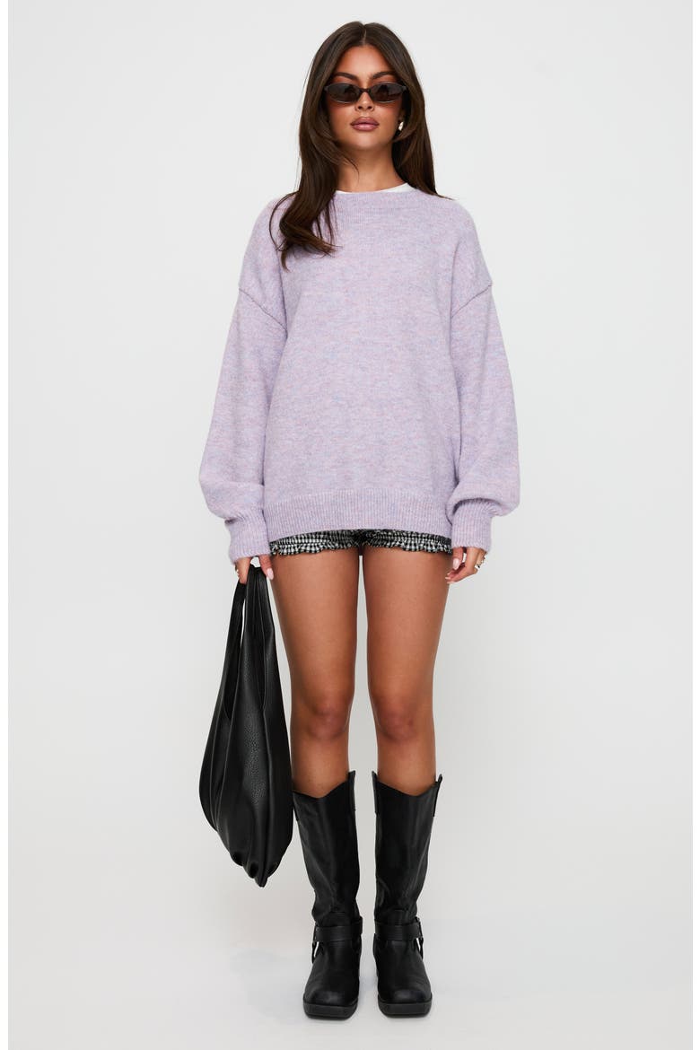 Ryanna Crewneck Sweater, Alternate, color, LILAC