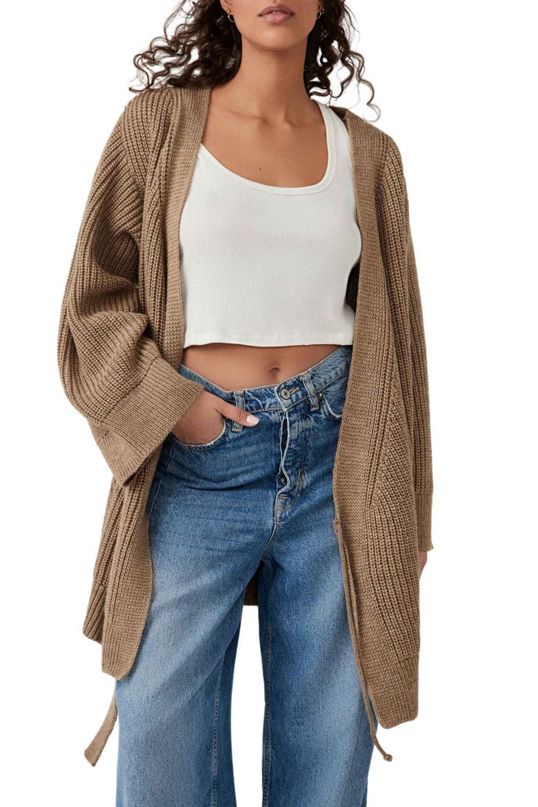 Longline Cardigan, Main, color, DRIFTWOOD