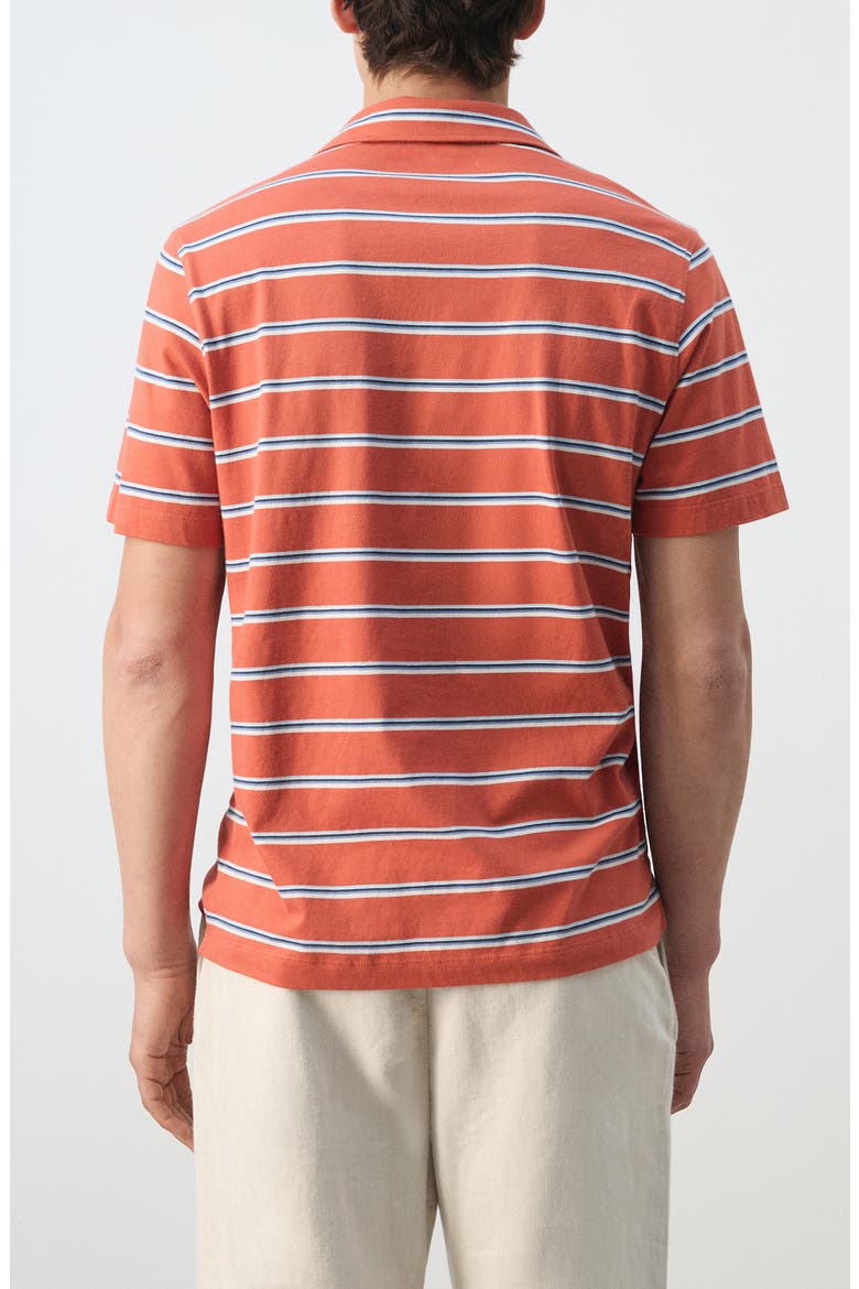 Regular Fit Stripe Cotton Polo, Alternate, color, SALMON