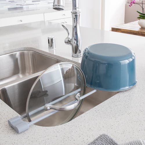 Better Houseware Over The Sink Roll Up Drying Bar In Gray