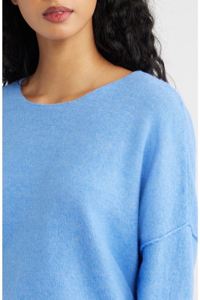 Emily Crewneck Sweater, Alternate, color, CORNFLOWER BLUE