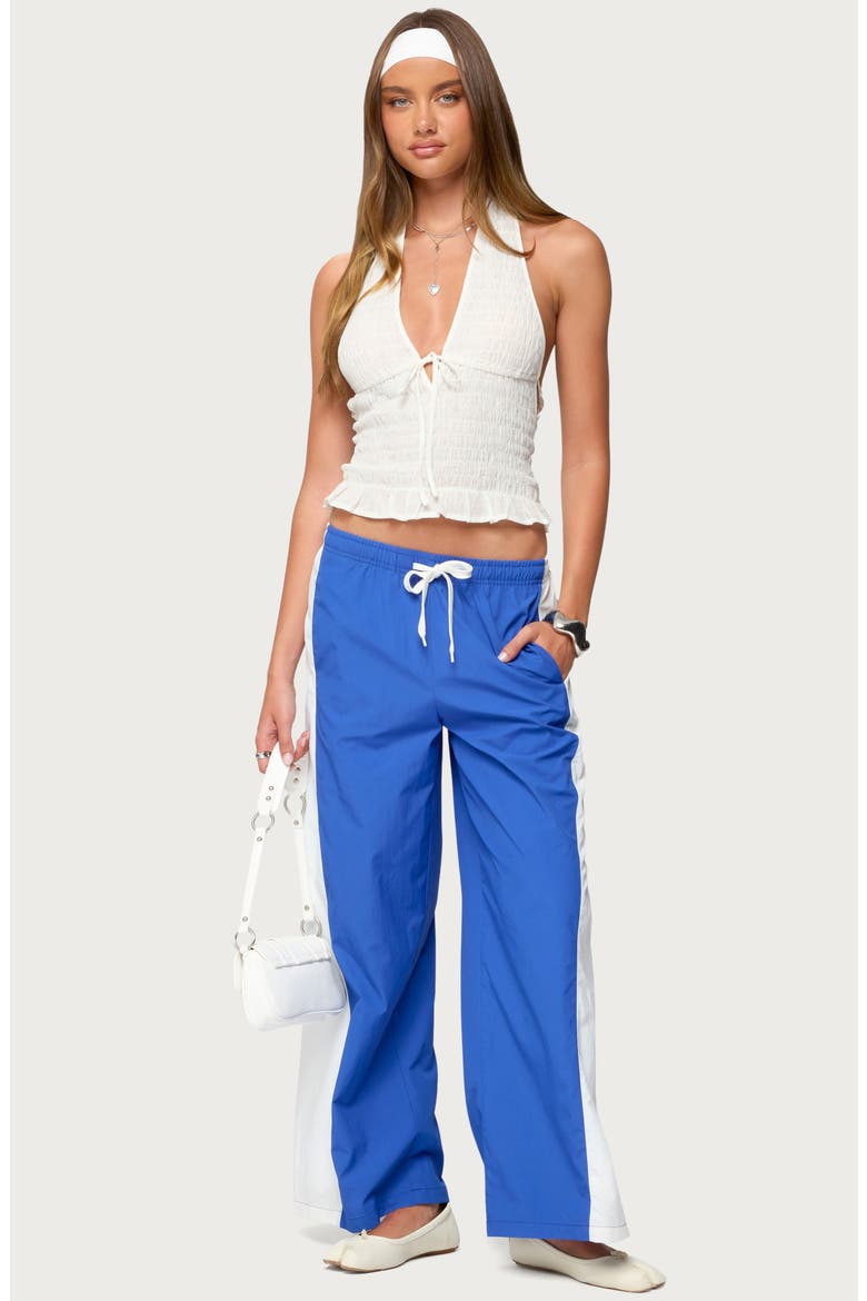 Jaye Contrast Panel Track Pants, Alternate, color, BLUE