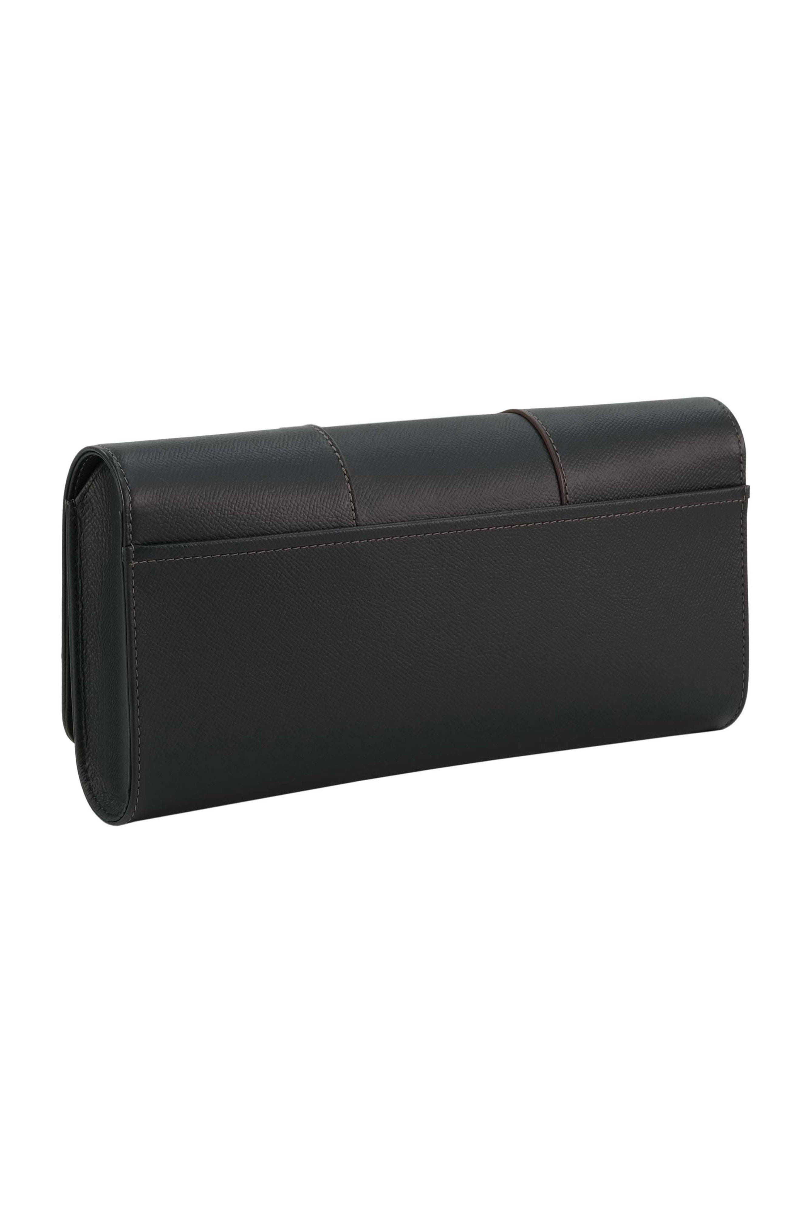 PERRIN PARIS Le Cabriolet Homme Clutch, Alternate, color, Black Grain W/ Espresso Trim