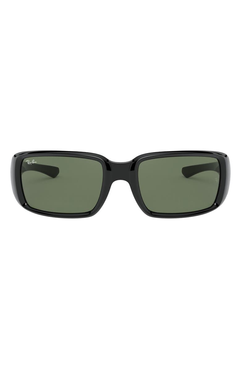 Ray-Ban 59mm Rectangle Wrap Sunglasses, Main, color,
