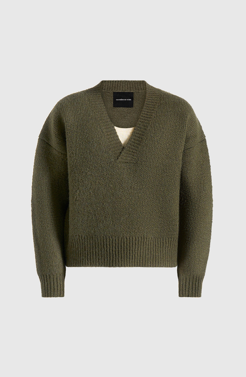 Chad V-Neck Wool Knit Jumper