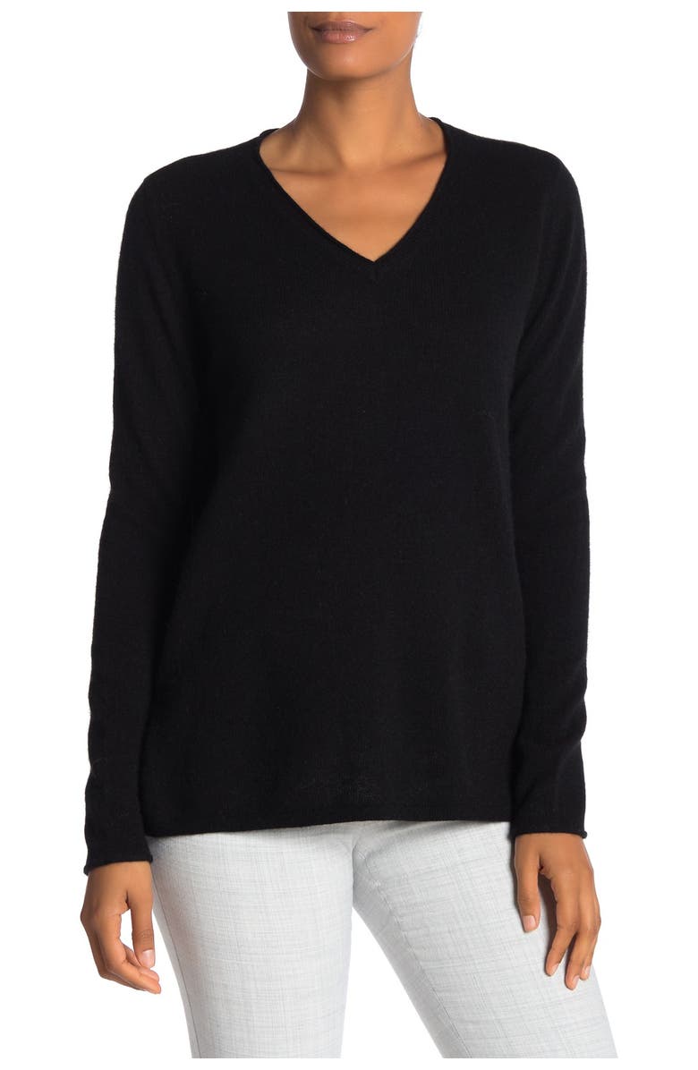 M Magaschoni Cashmere V-Neck Tunic Sweater, Main, color,