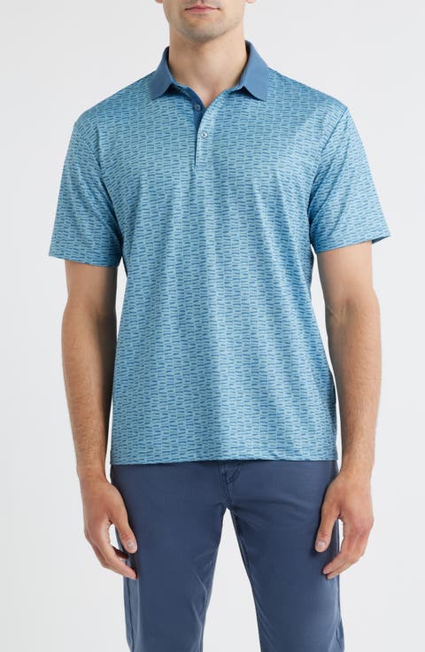 Rufus Broken Stripe Performance Golf Polo