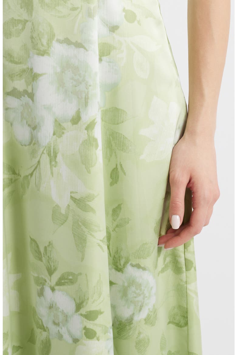 Mella Floral Cocktail Dress, Alternate, color, CELERY BOUQUET