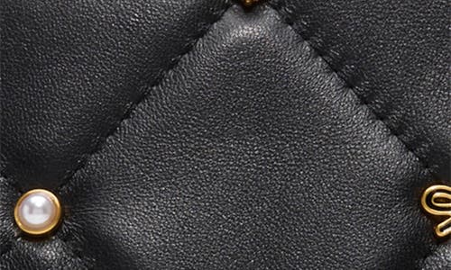 Ted Baker London Ginette Quilted Leather Convertible Crossbody Bag In Black