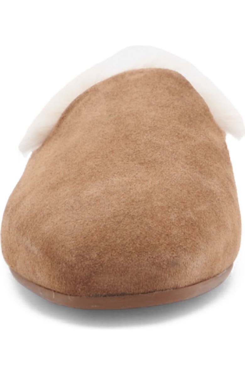 Aquatalia Rosabella Faux Fur Lined Weatherproof Leather Mule, Alternate, color, Champagne