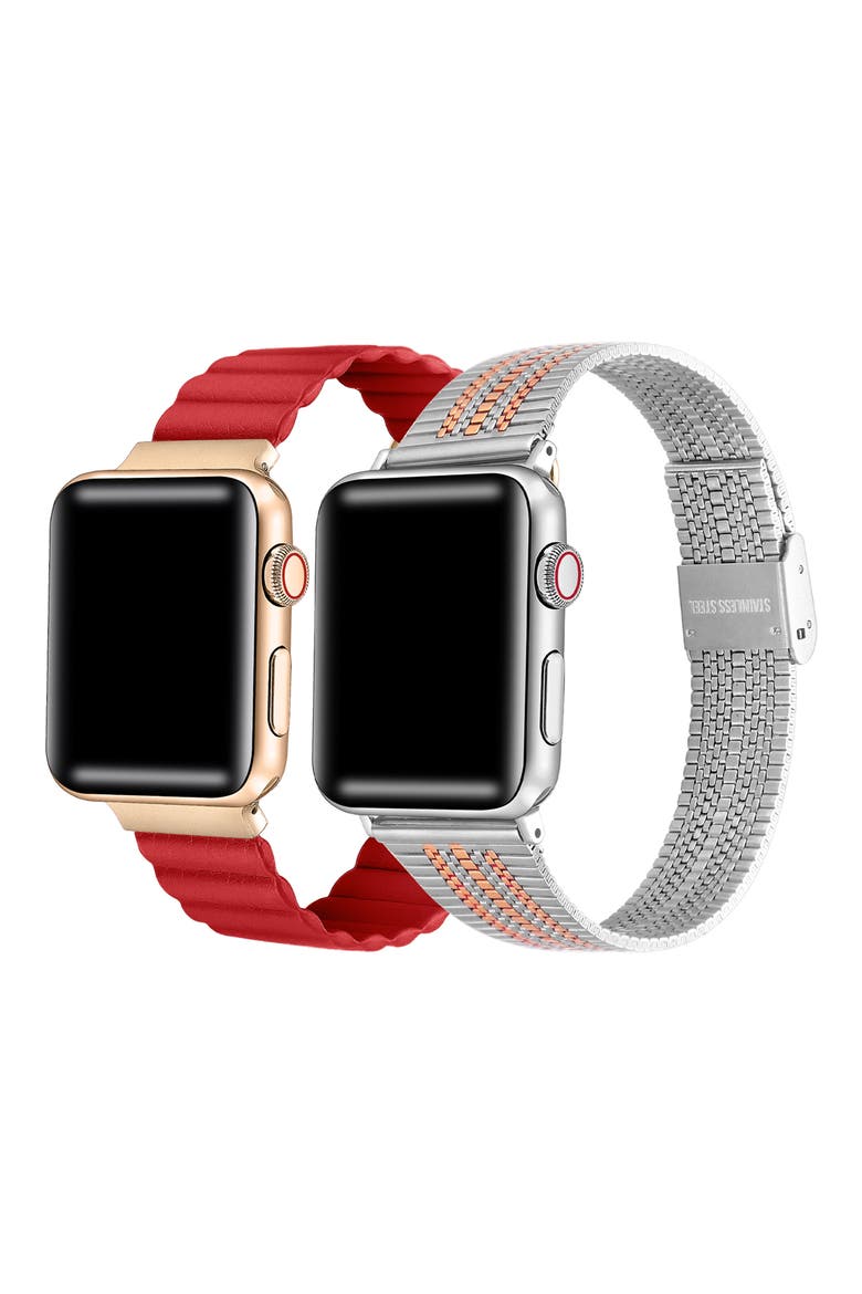Assorted 2-Pack Apple Watch® Watchbands, Main, color, RED ASSORTED