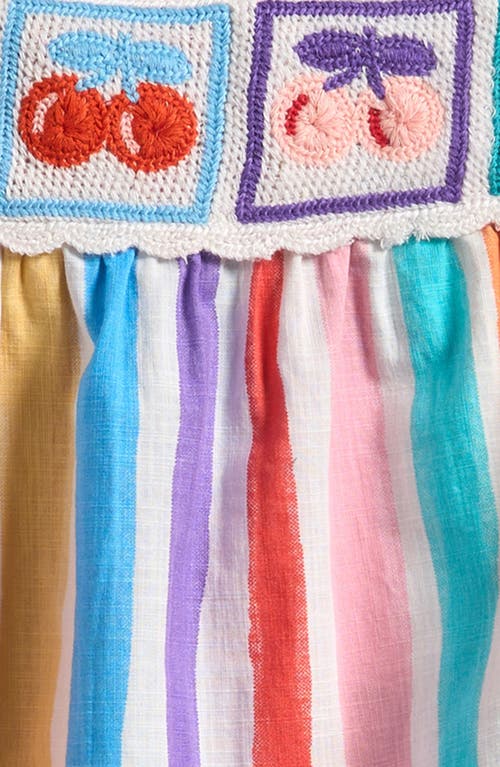 Next Kids' Stripe Tank & Denim Shorts Set In Multi