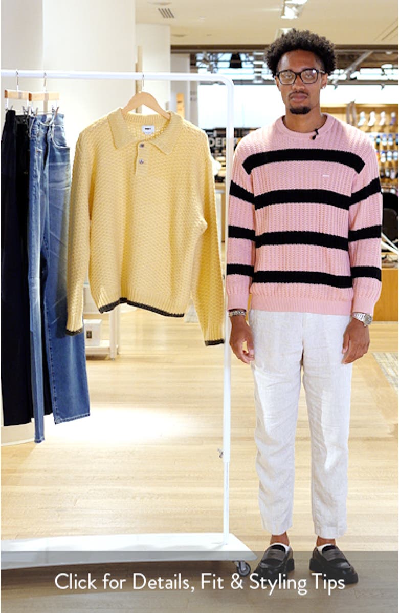 Loreto Textured Polo Sweater, sales video thumbnail