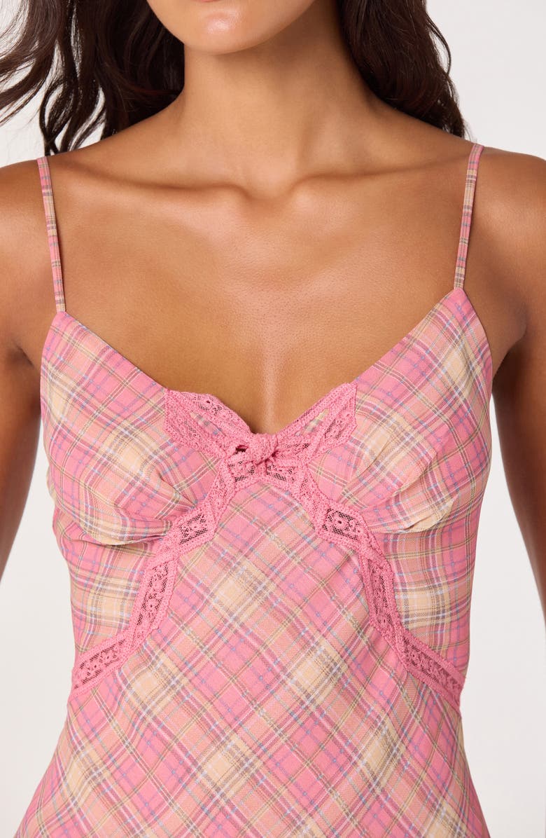 ASTR the Label Kirsten Plaid Tank, Alternate, color, Pink Plaid