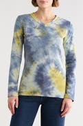 GO COUTURE Tie Dye V-Neck Sweater
