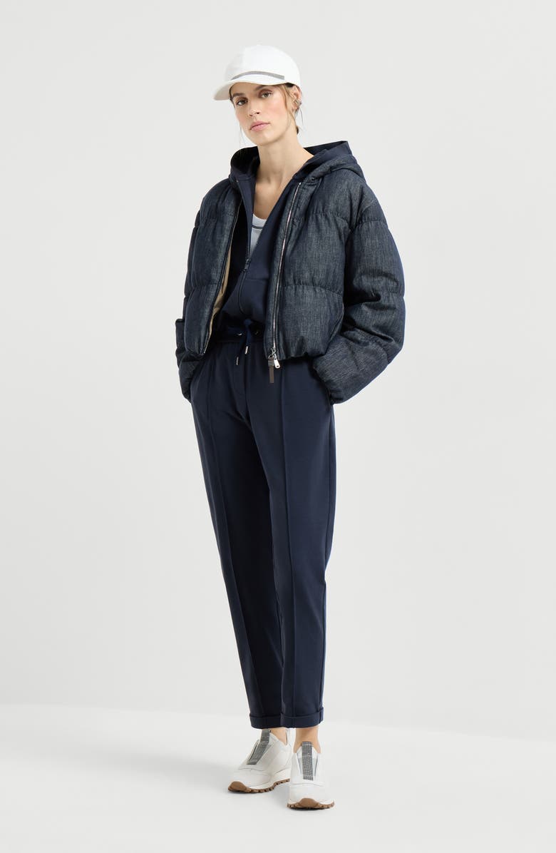 Brunello Cucinelli Lightweight French terry sweatshirt, Alternate, color, Blue