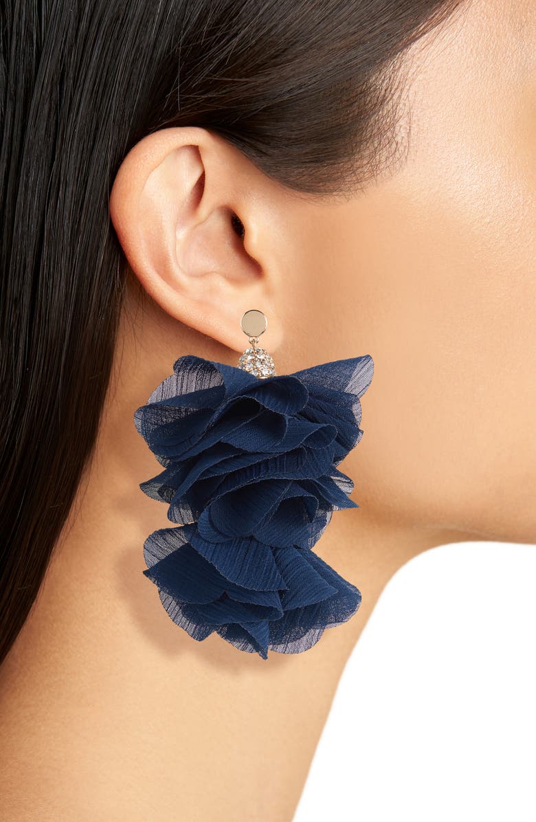 Canvas Jewelry Tulle Tassel Drop Earrings, Alternate, color,