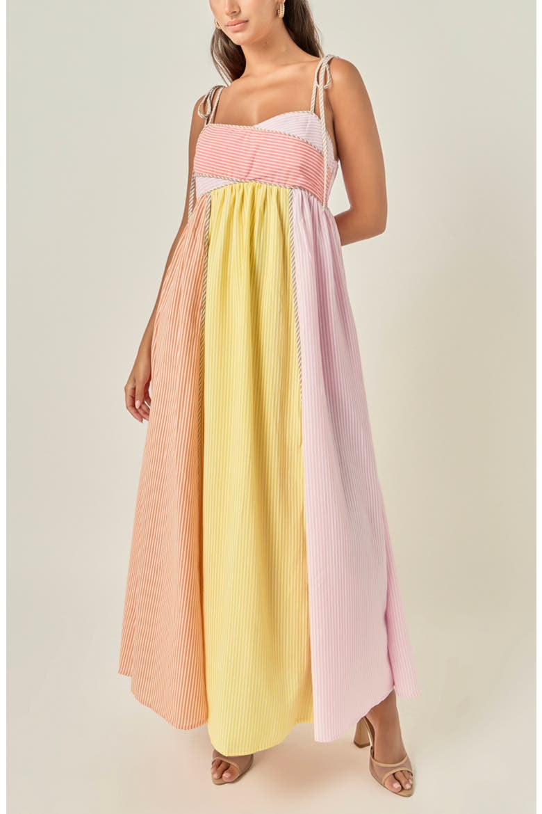 Striped Sleeveless Maxi Dress, Alternate, color, PINK MULTI