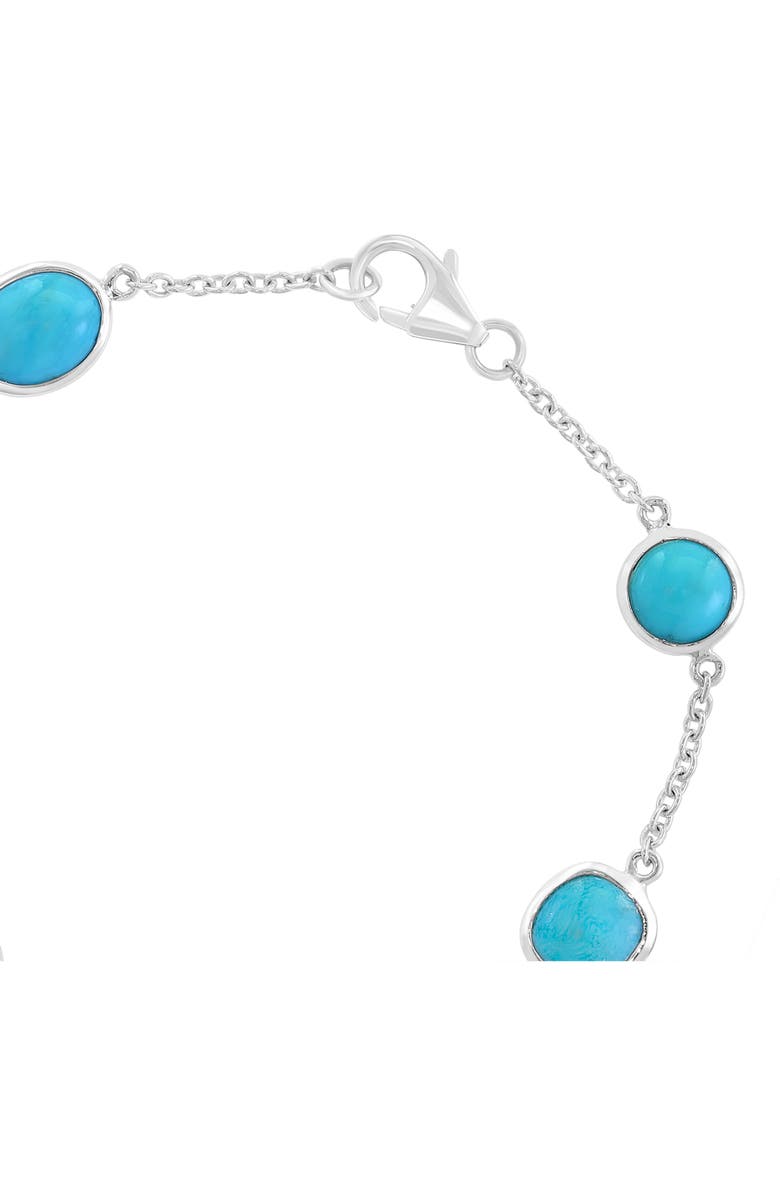EFFY Sterling Silver Turquoise Station Bracelet, Alternate, color, Blue