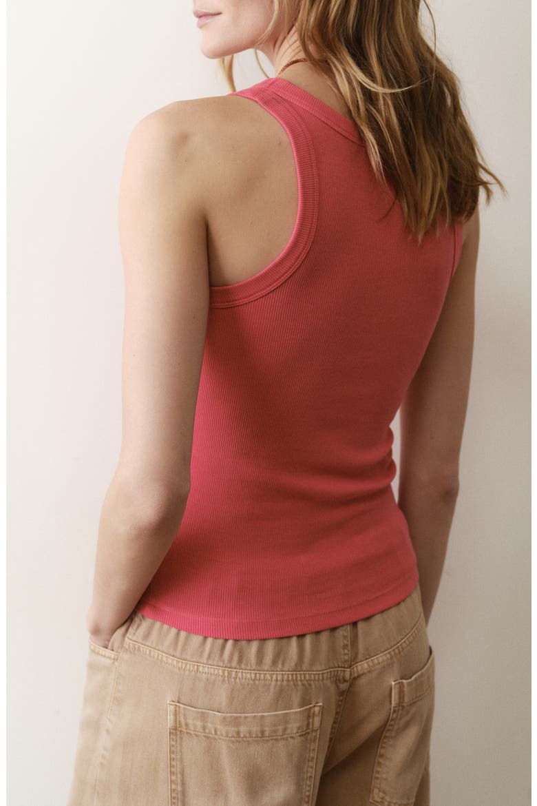 Lexi Scoop Neck Rib Tank, Alternate, color, BRIGHT ROSE