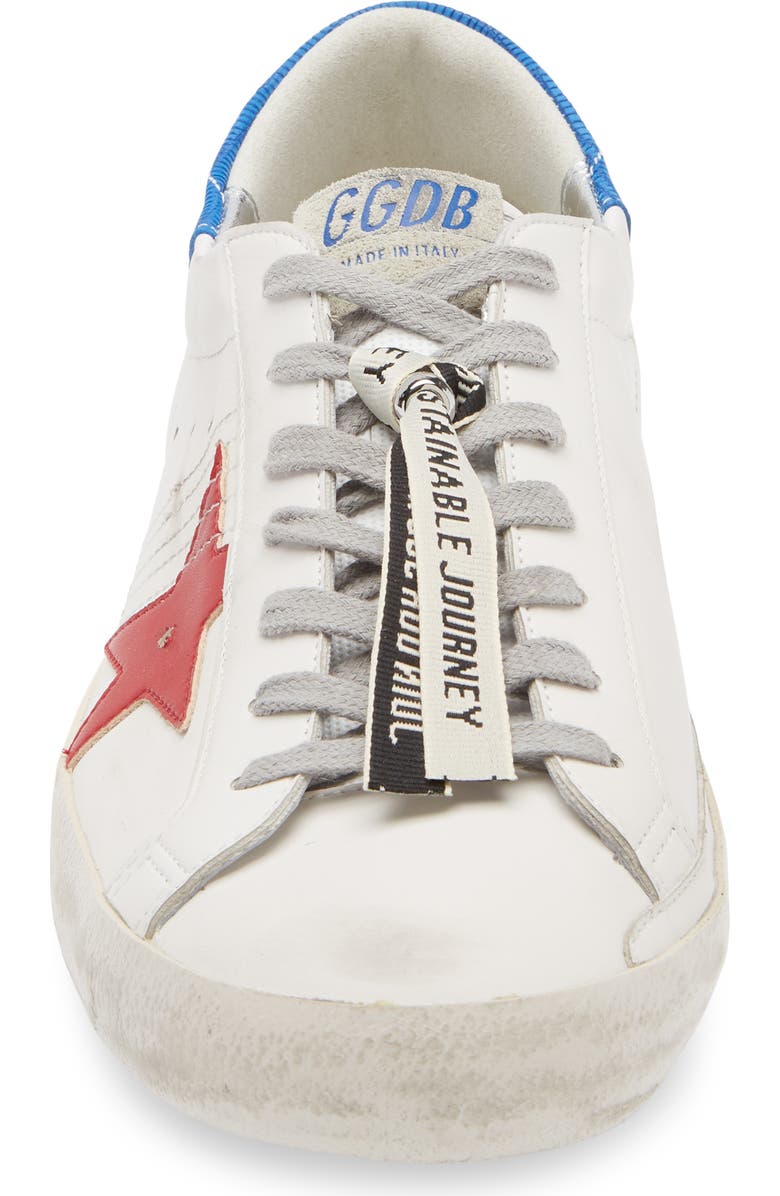 Golden Goose Super-Star Bio Based Sneaker, Alternate, color, White/ Red/ Blue