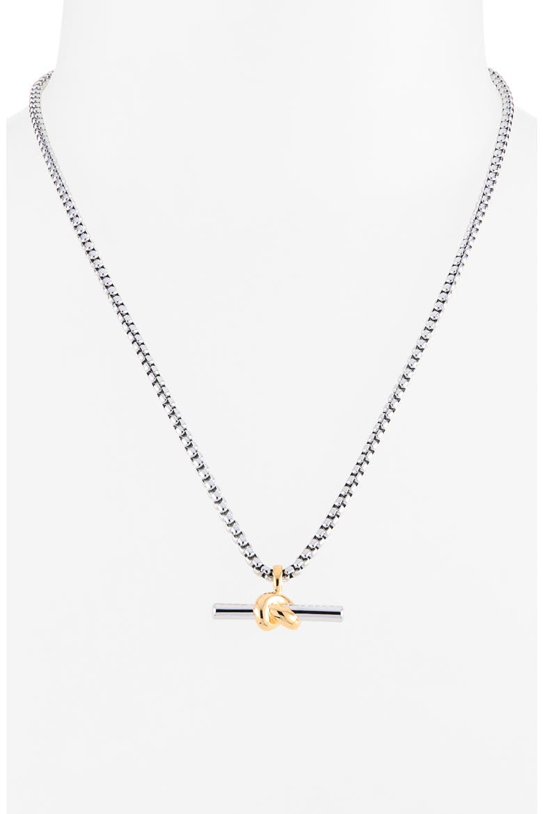 Lucy Williams Chunky Knot T-Bar Necklace, Alternate, color, MIXED