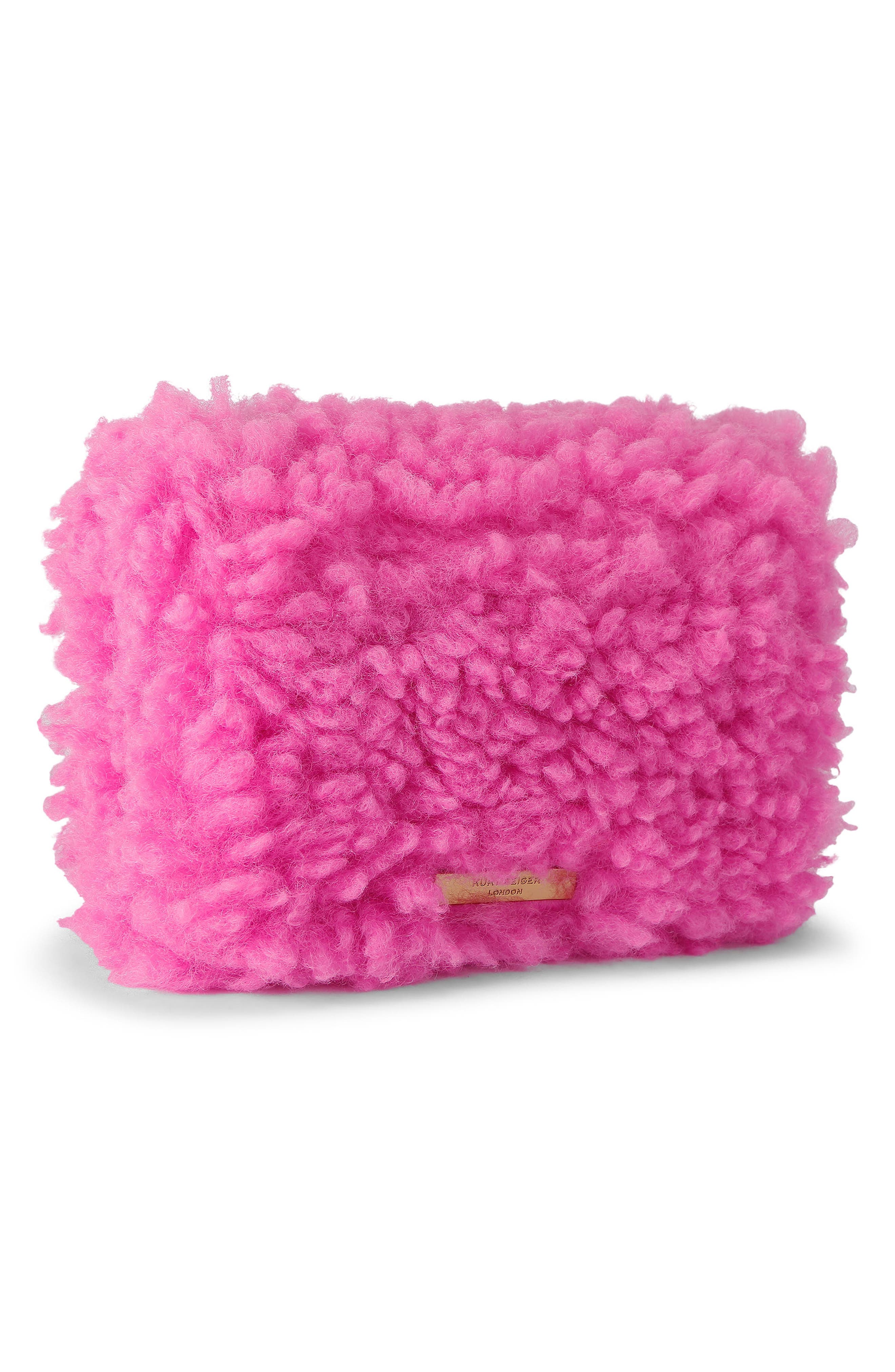 Mini Kensington Faux Fur Crossbody Bag, Alternate, color, PINK