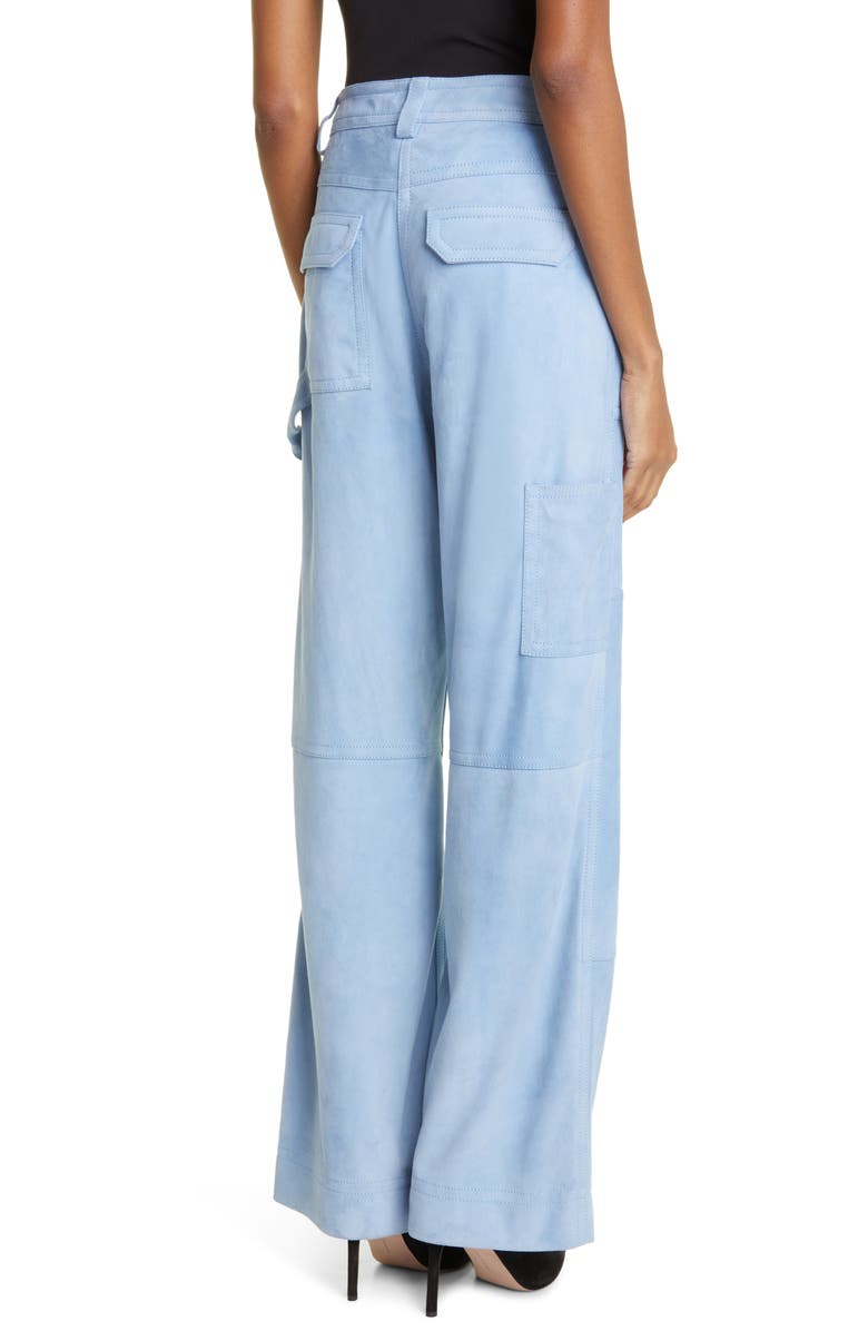 Saks Potts Rose Suede Wide Leg Pants, Alternate, color,