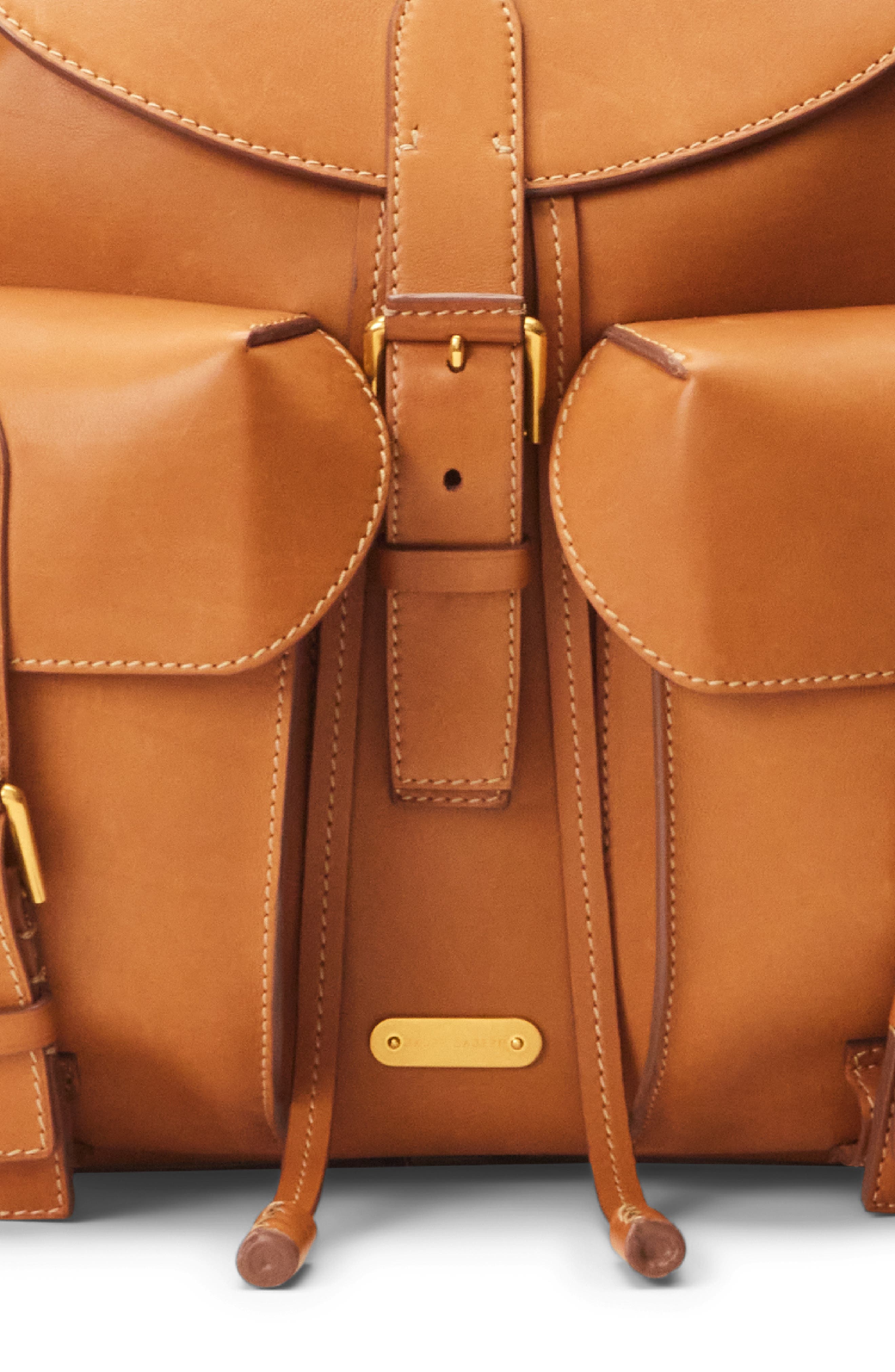 Ralph Lauren Purple Label Bedford Calfskin Leather Backpack, Alternate, color, 