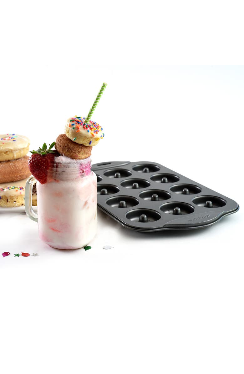 Norpro Nonstick 12-Cavity Mini Donut Pan, Alternate, color, Black