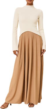 Solid & Striped Soglio Long Sleeve Maxi Swetter Dress