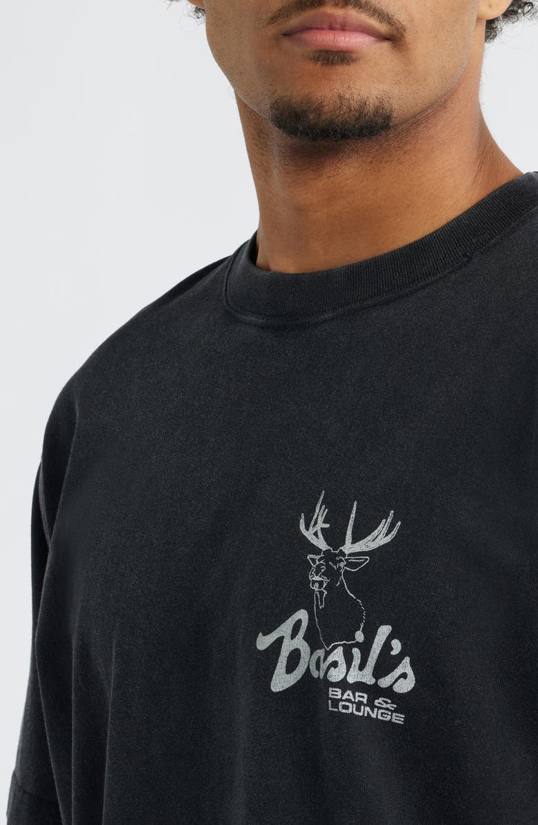 ID Supply Co Basil's Bar & Lounge Graphic T-Shirt, Alternate, color, Washed Black