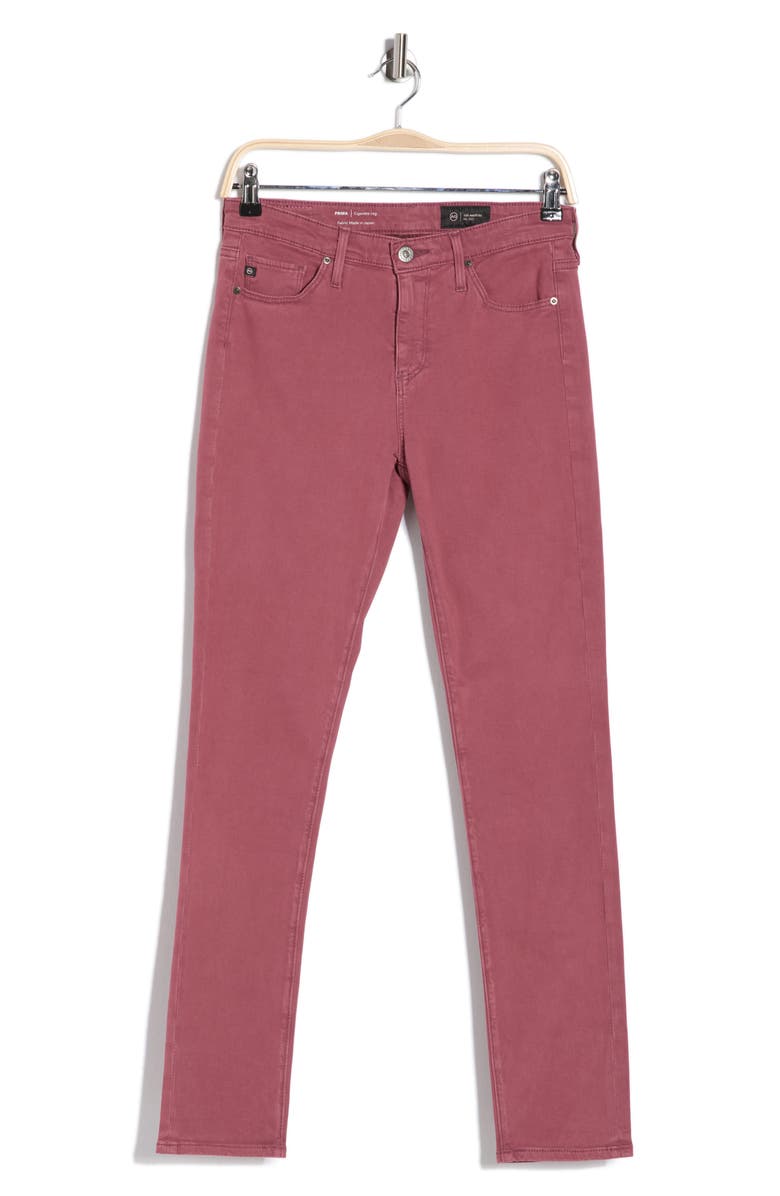 AG The Prima Skinny Jeans, Alternate, color, Hi-White Twilight Magenta