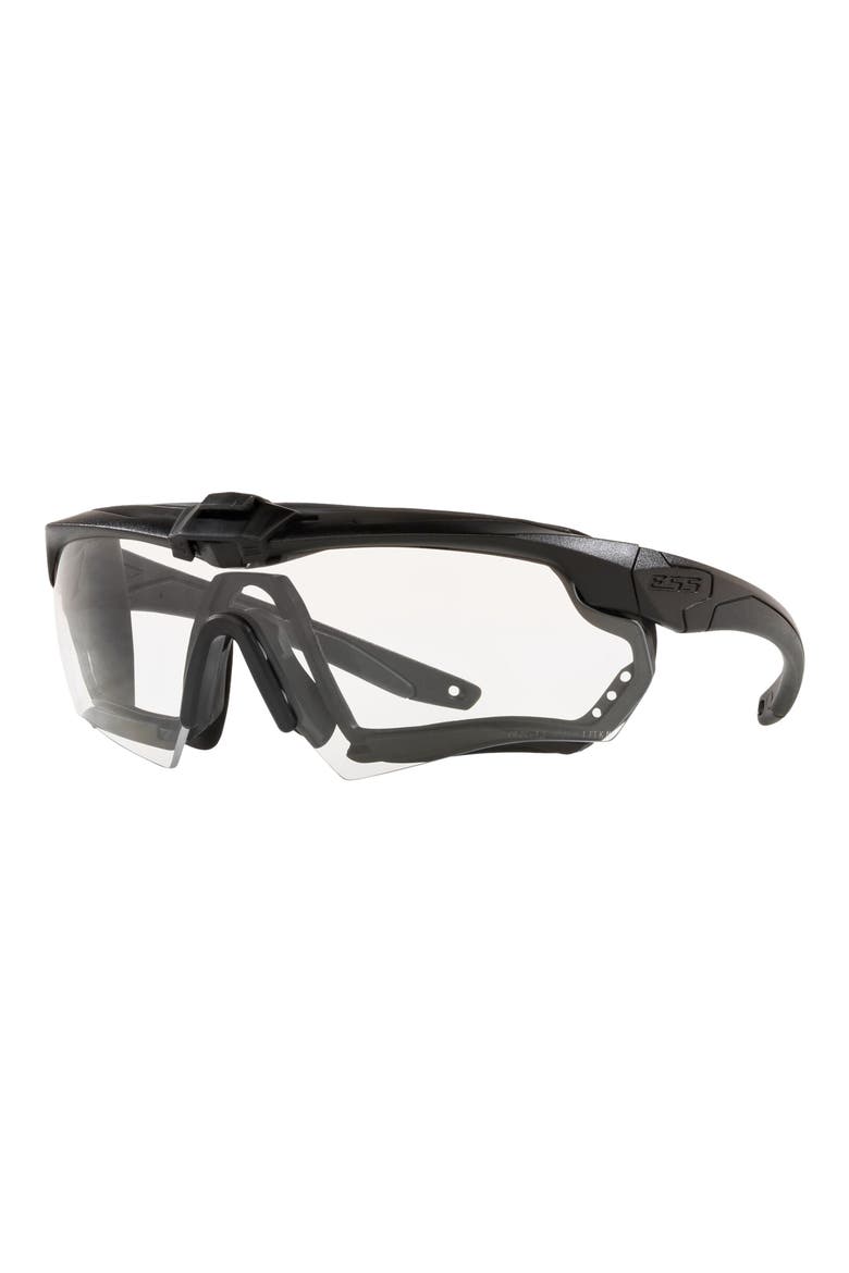ESS Crossbow Gasket 180mm PPE Shield Safety Glasses, Alternate, color, MATTE BLACK CLEAR