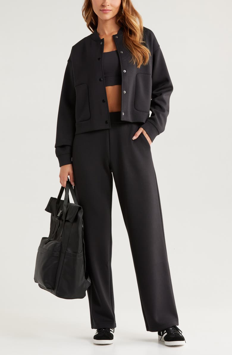 Zella Luxe Wide Leg Pocket Pants, Alternate, color,