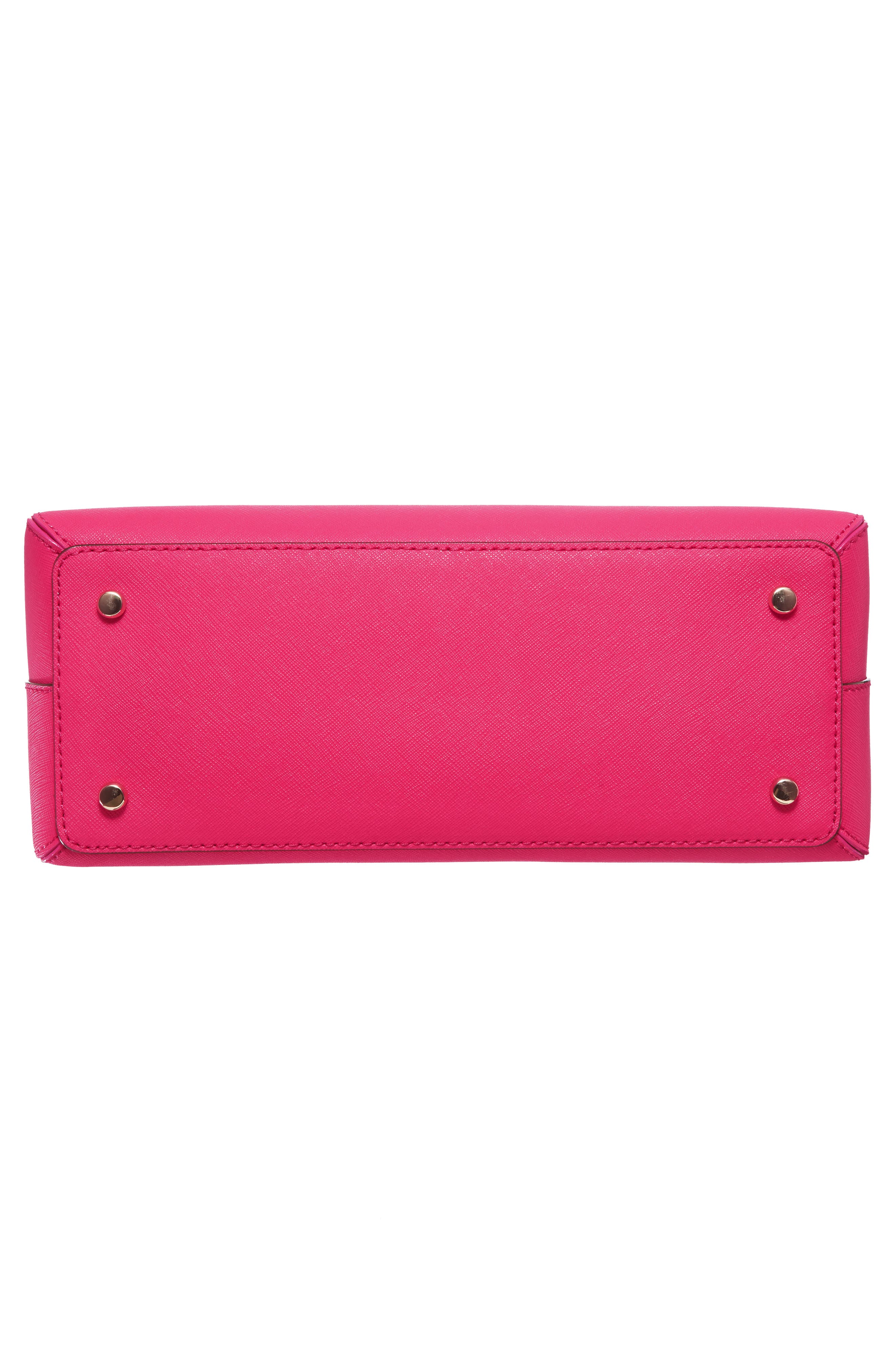 'cedar street - maise' leather satchel, Alternate, color, PINK CONFETTI