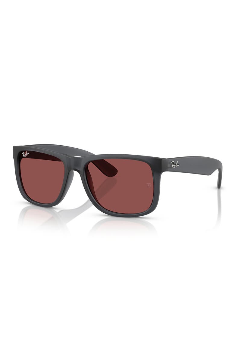 Justin 51mm Square Sunglasses, Alternate, color, OPAL GREY / DARK VIOLET