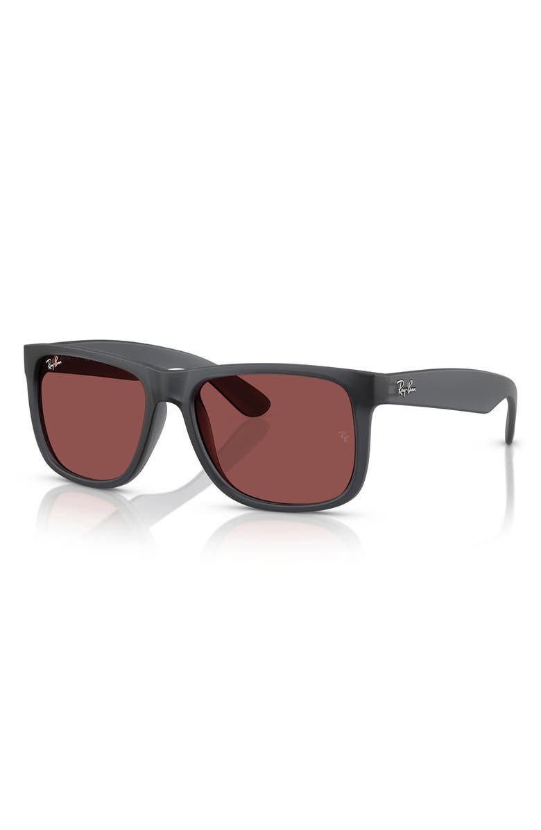 Ray-Ban Justin 51mm Square Sunglasses, Alternate, color, Opal Grey / Dark Violet