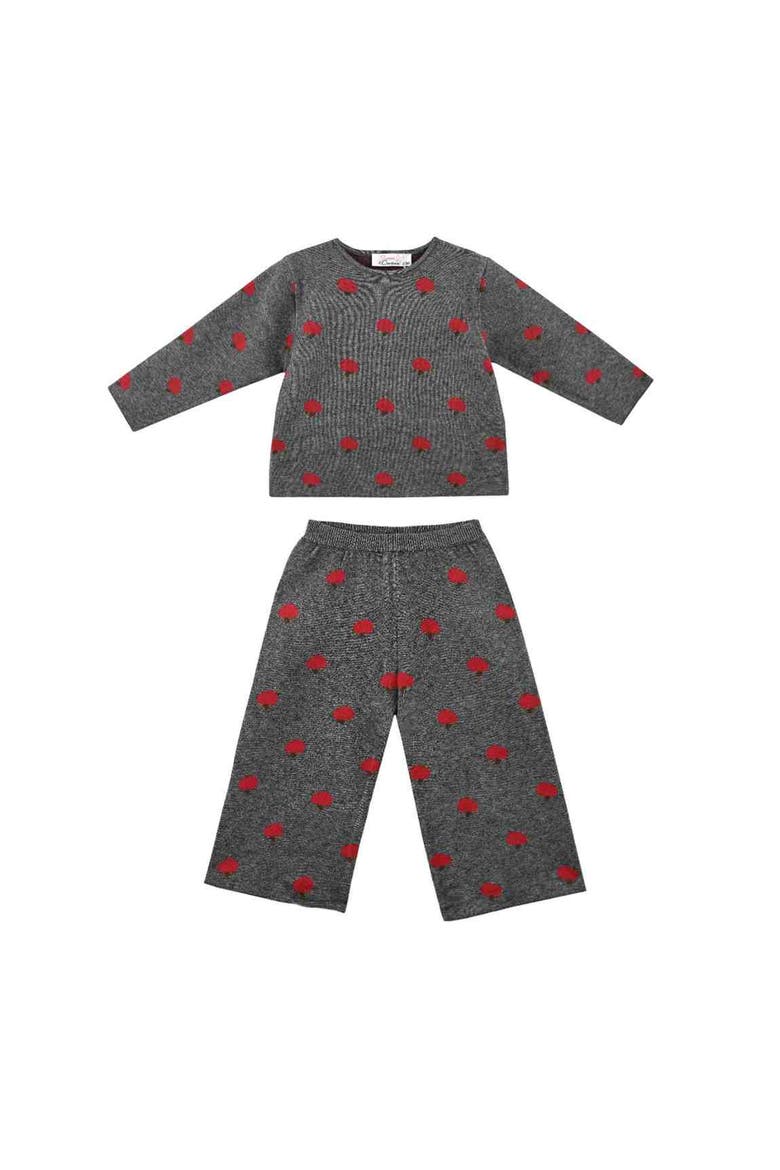 Apple Knit Outfit Set, Main, color, Grey