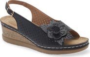 EXTREME BY EDDIE MARC Bethea Floral Appliqué Slingback Sandal