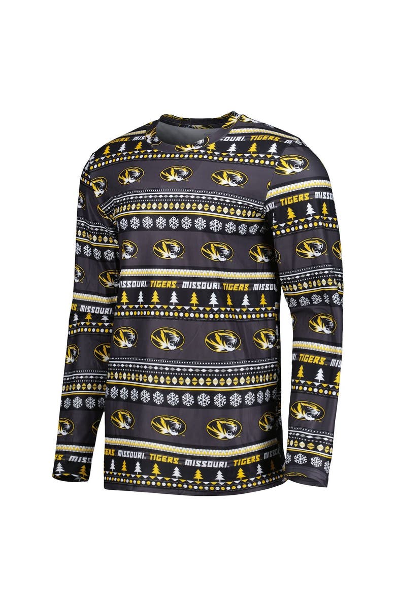 CONCEPTS SPORT Men's Concepts Sport Black Missouri Tigers Swivel Long Sleeve T-Shirt & Pants Sleep Set, Alternate, color, Black