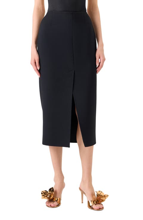 Wool Double Face Pencil Skirt