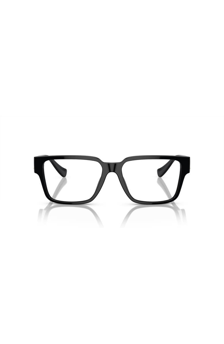 Versace 55mm Rectangle optical glasses, Alternate, color, Black