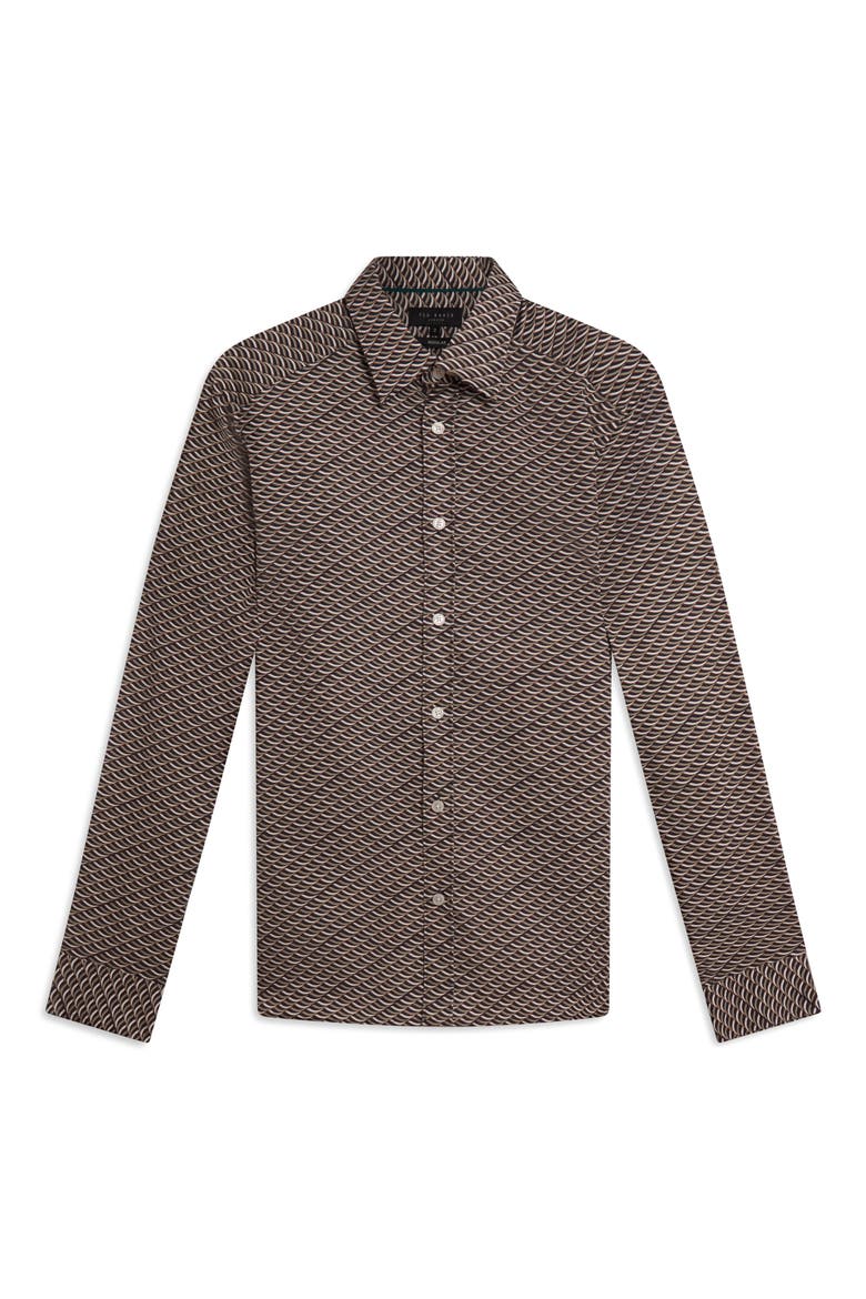 Agnar Print Cotton Button-Up Shirt, Alternate, color, MULTI COLOR