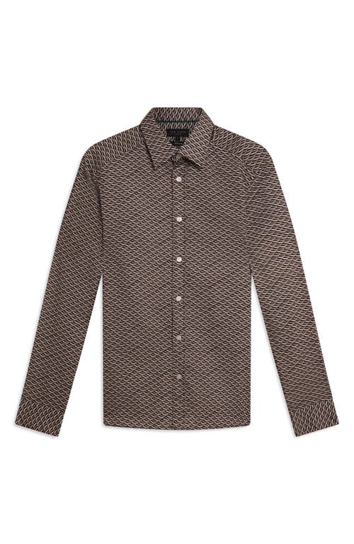 Ted Baker Agnar Print Cotton Button-up Shirt In Multi